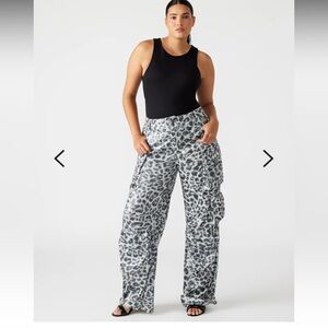 Steve Madden Black and Gray Wide Leg Pants